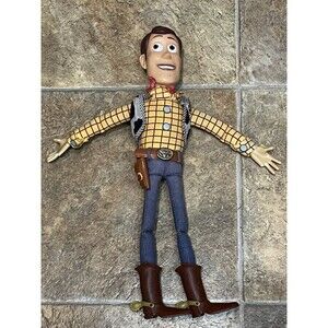 Toy Story Woody Pull String  15” Doll Andy NO HAT/Missing Little Fingers/Works